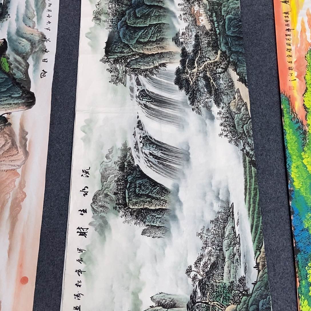 国画小六尺山水一副