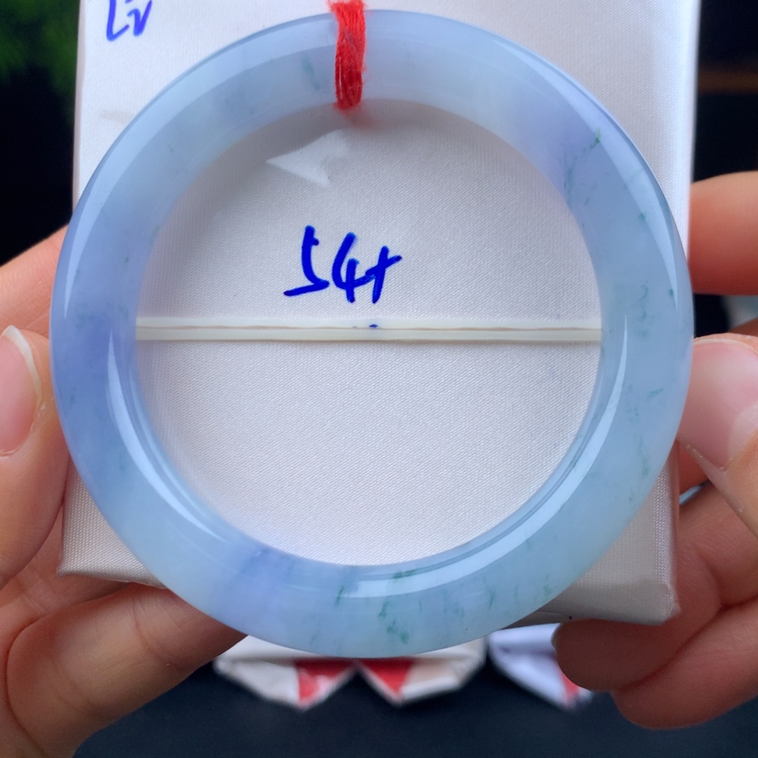 翡翠未镶嵌手镯冰紫莫奈