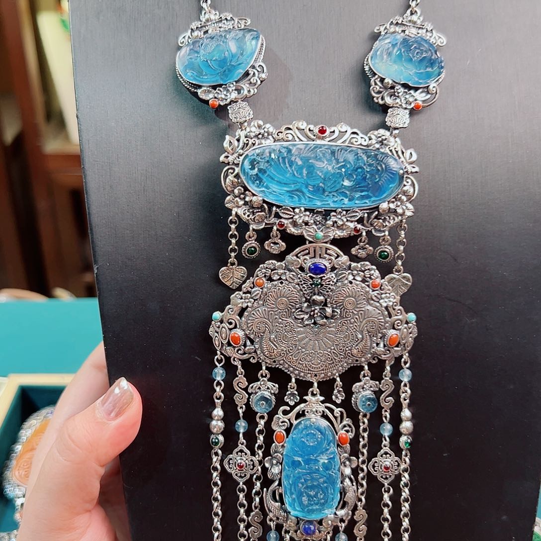 925银珐琅锦钰原创设计款套链