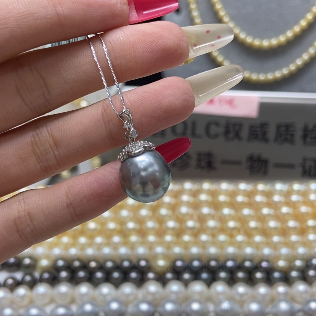 海水珍珠颈饰银S925镶嵌