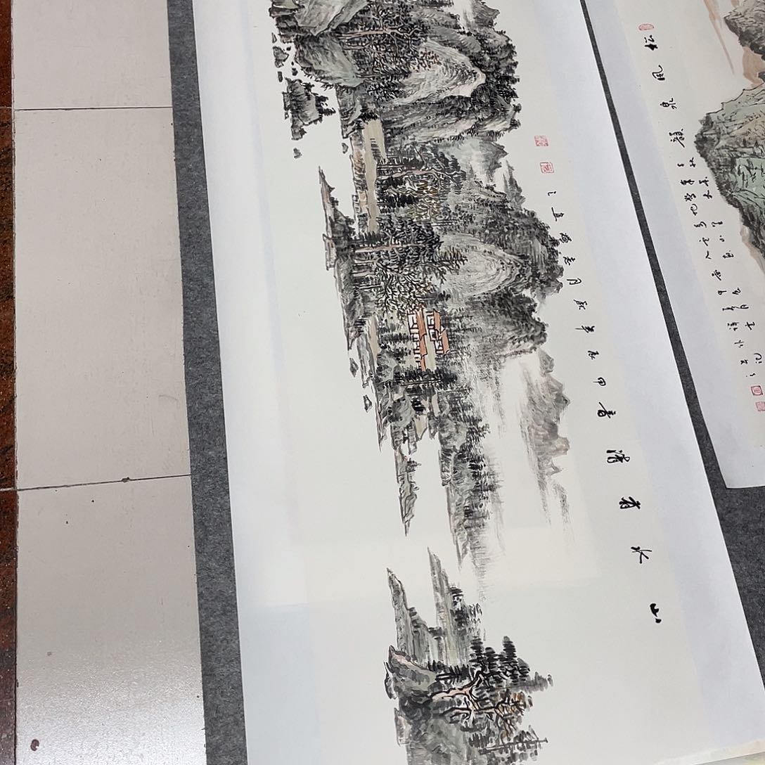 国画G****在六尺对开画芯