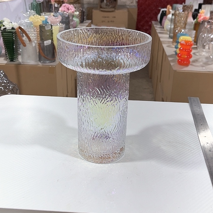 玻璃七彩色高21玻璃花瓶嘎嘎好看