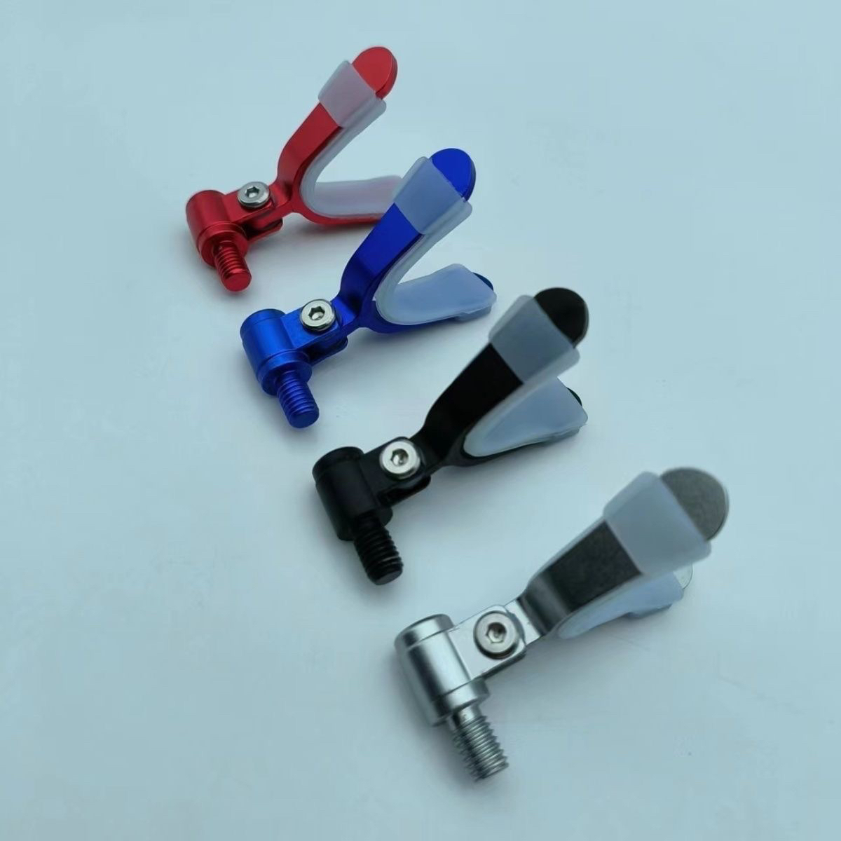 新款铝合金多功能防滑支架头鱼竿支架头羊角夹头 折叠支架头