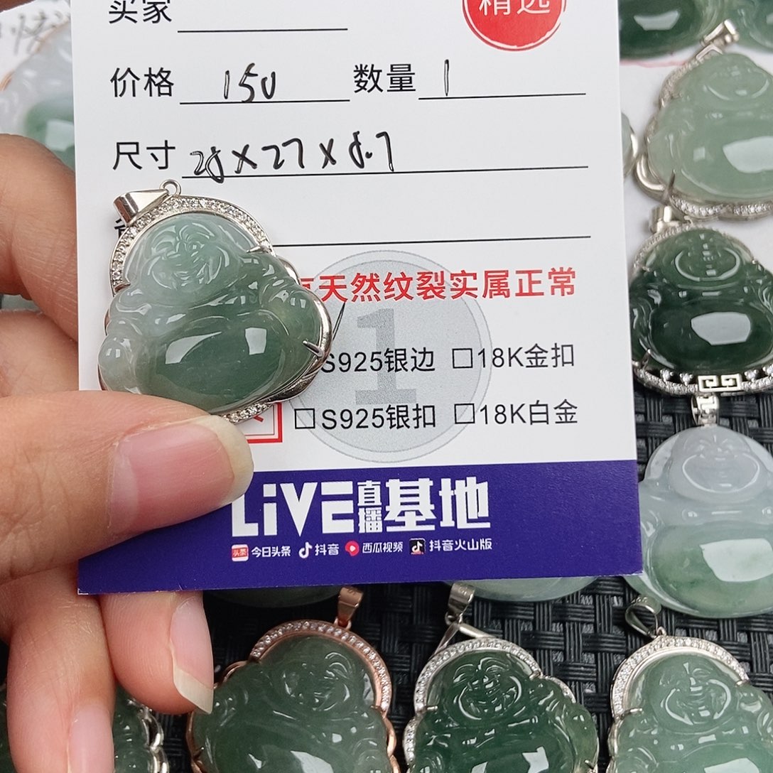 翡翠银S925镶嵌颈饰