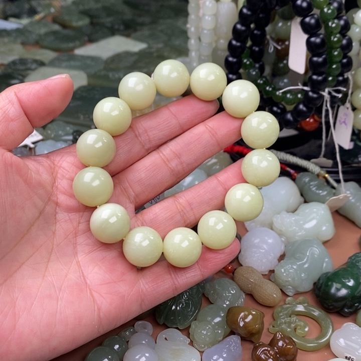 和田玉未镶嵌手链