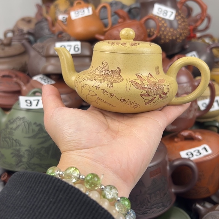 紫砂茶壶盖子微晃