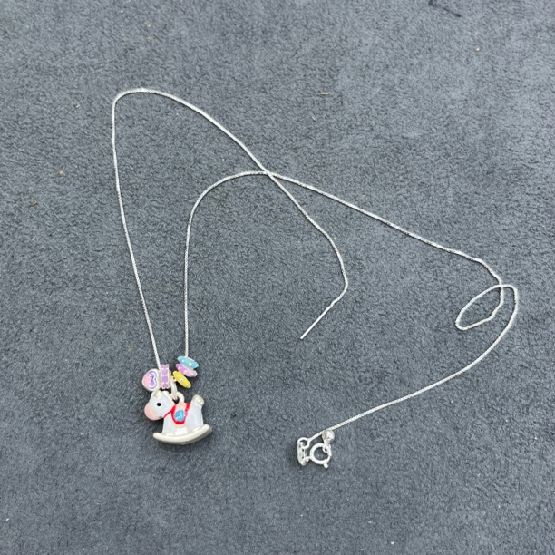 吊坠足银 足银小白马吊坠15mm-0307