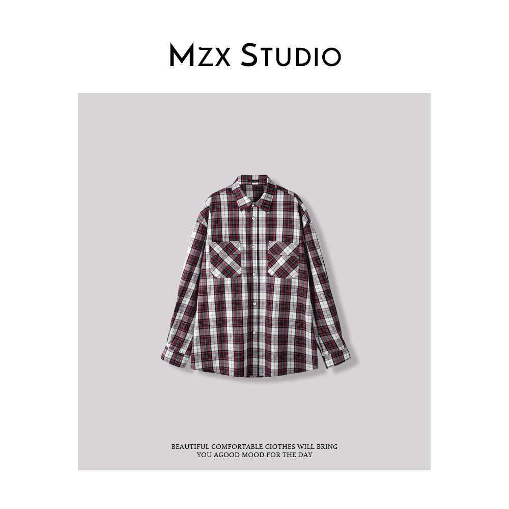 MZX 春季美式复古格子衬衫SY6962-Z