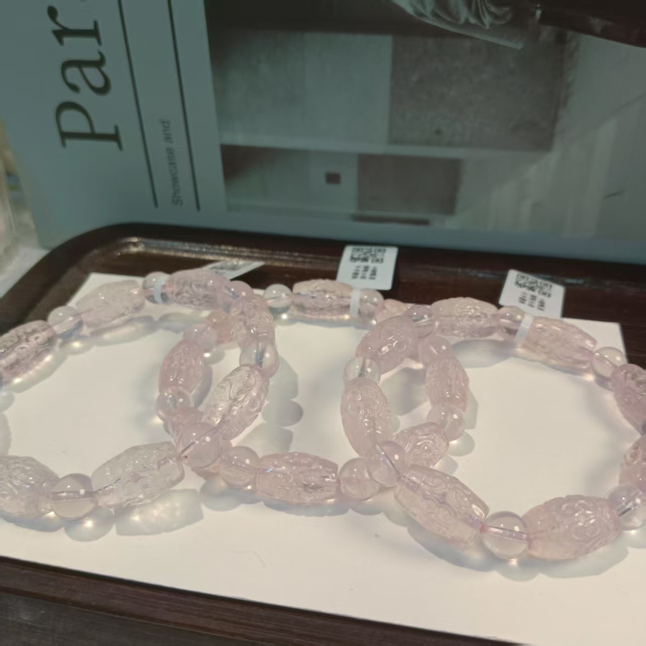 【小院甄选】粉晶桶珠单圈手链约8-10mm 多样性发一件 397ECK