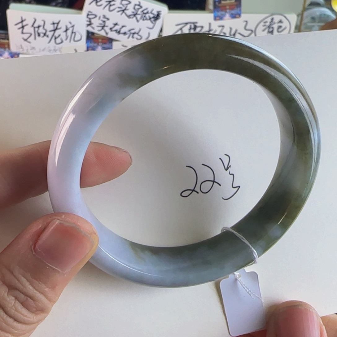 翡翠未镶嵌手镯老坑58