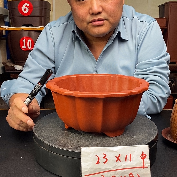 紫砂花盆货号一只JN92