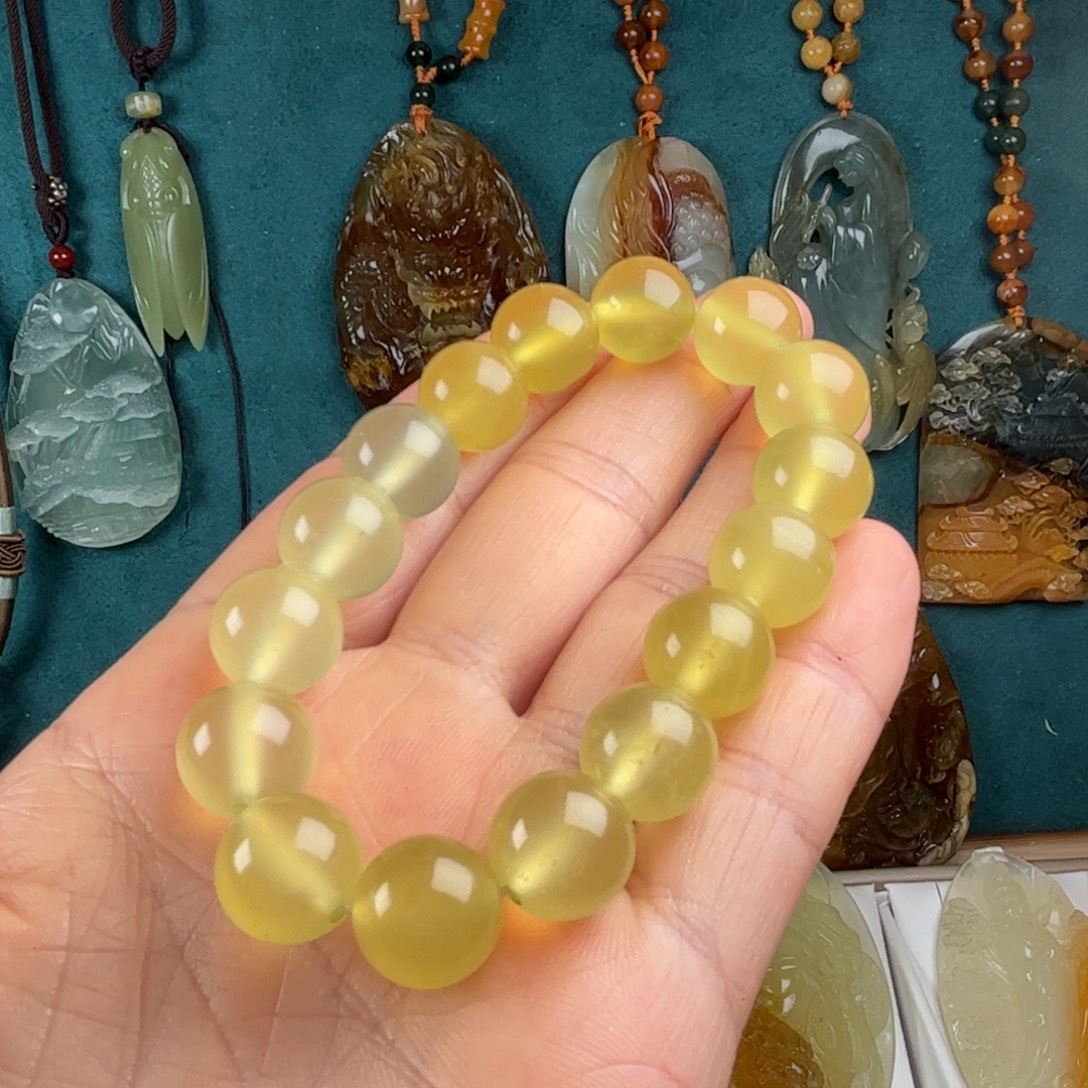 蛇纹石玉未镶嵌手链