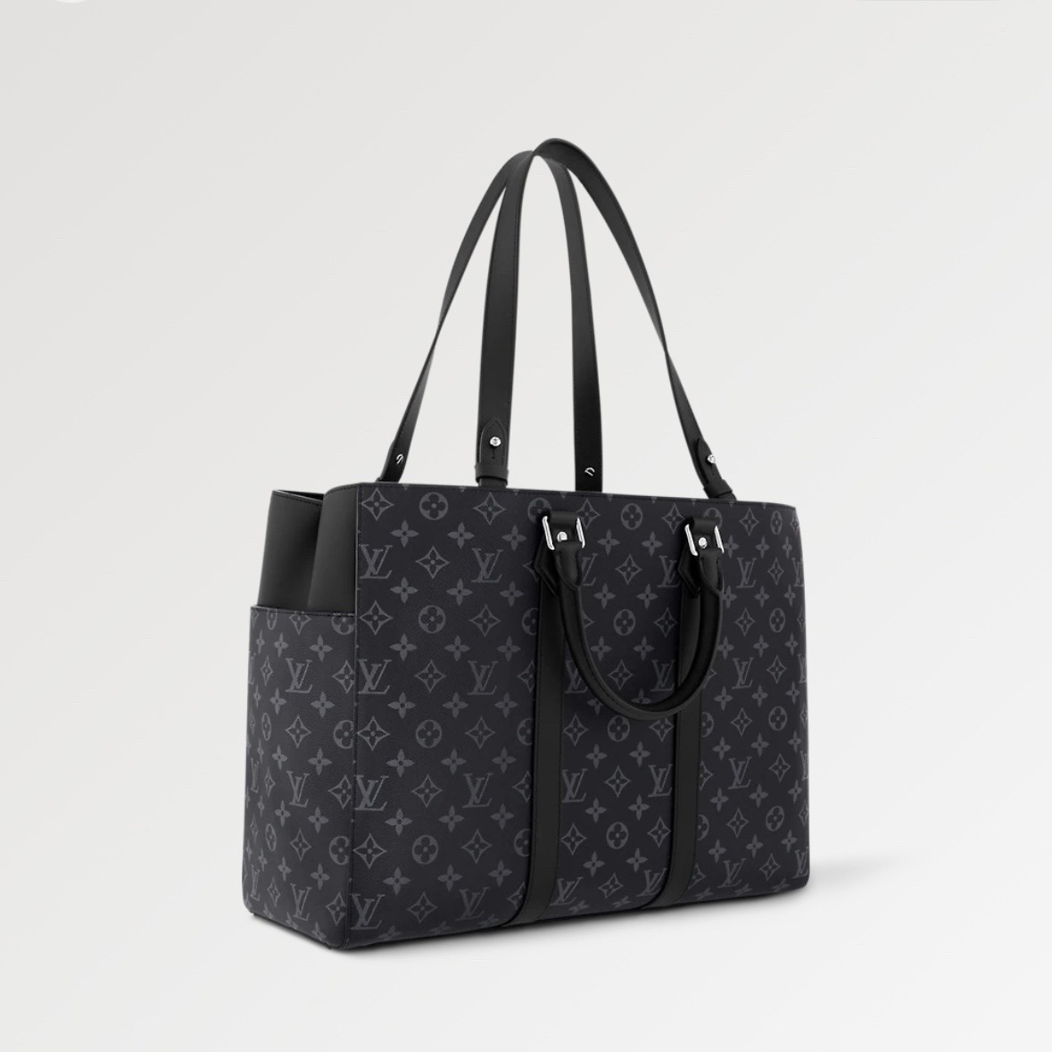 99新 LouisVuitton/路易威登 Sac plat黑武士tote托特单肩包 F960