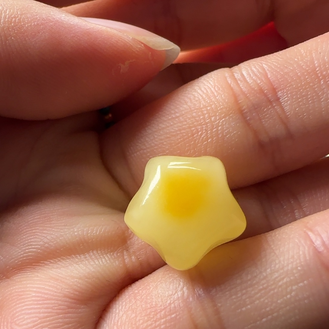 花***蜜蜜蜡颈饰未镶嵌蜜蜡俏色星星（打孔不退换）