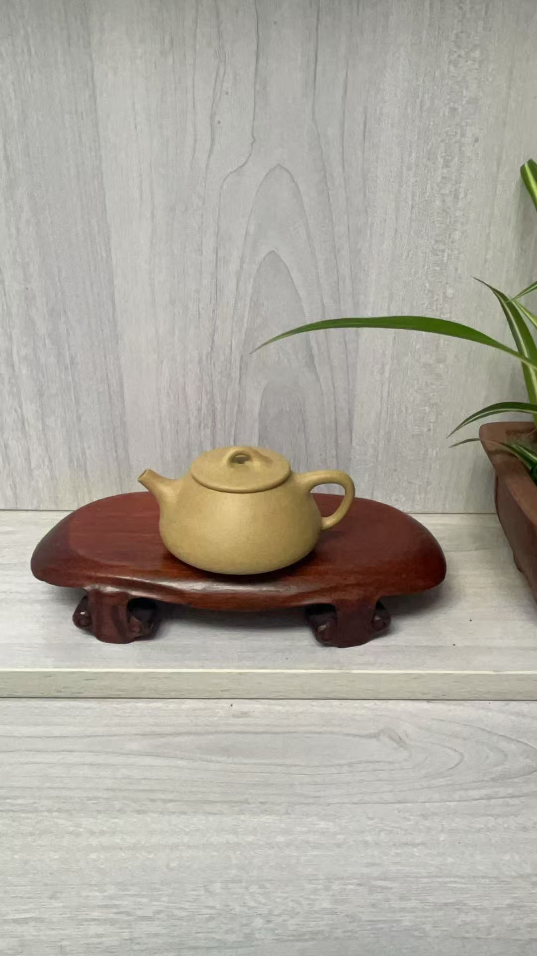 半手工本山绿泥小石瓢壶120㏄