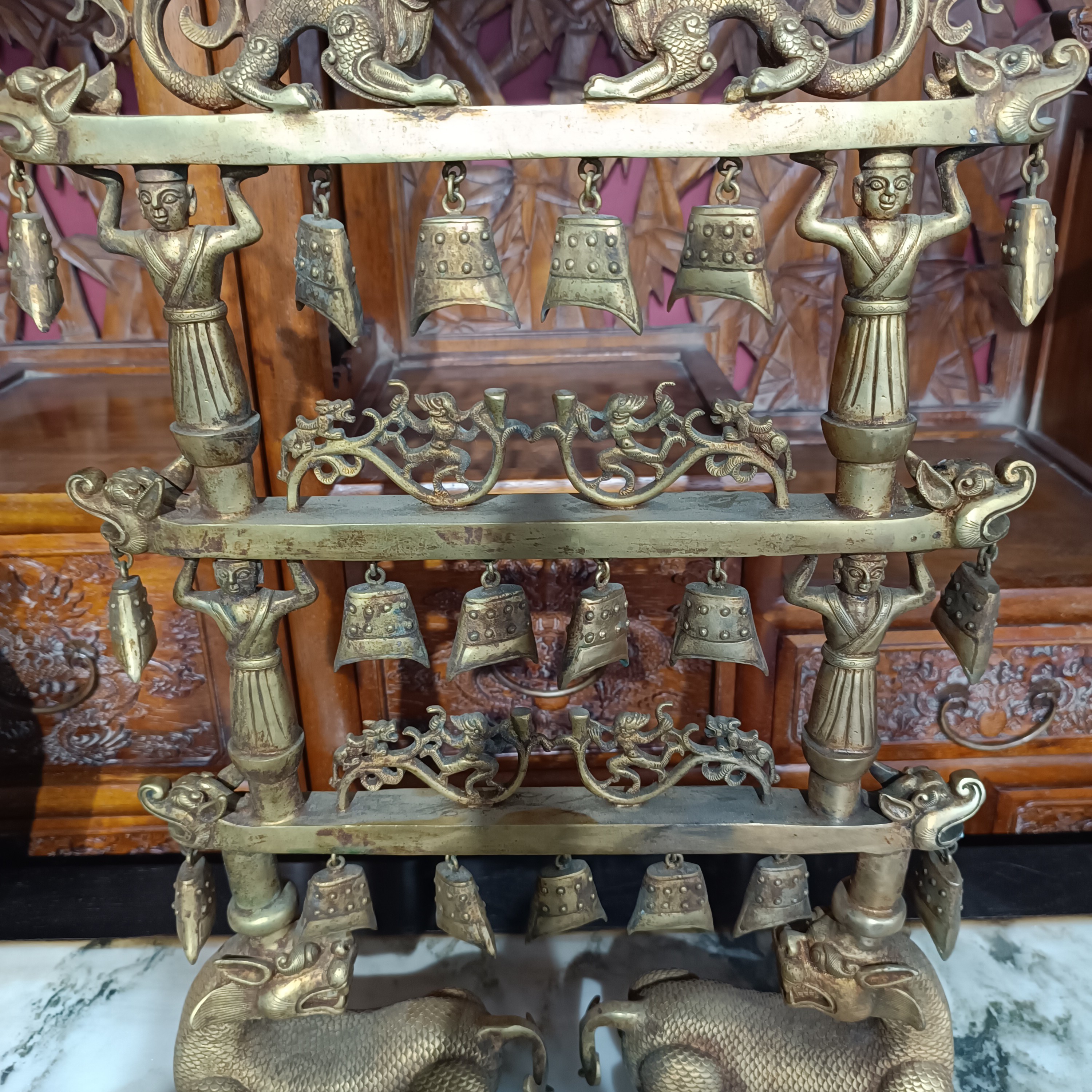 精品家具摆件仿古复古超级精品摆件编钟9999