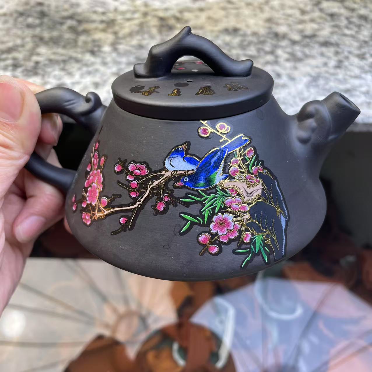 【闪购商品】老紫泥喜上眉梢变色凤鸣壶