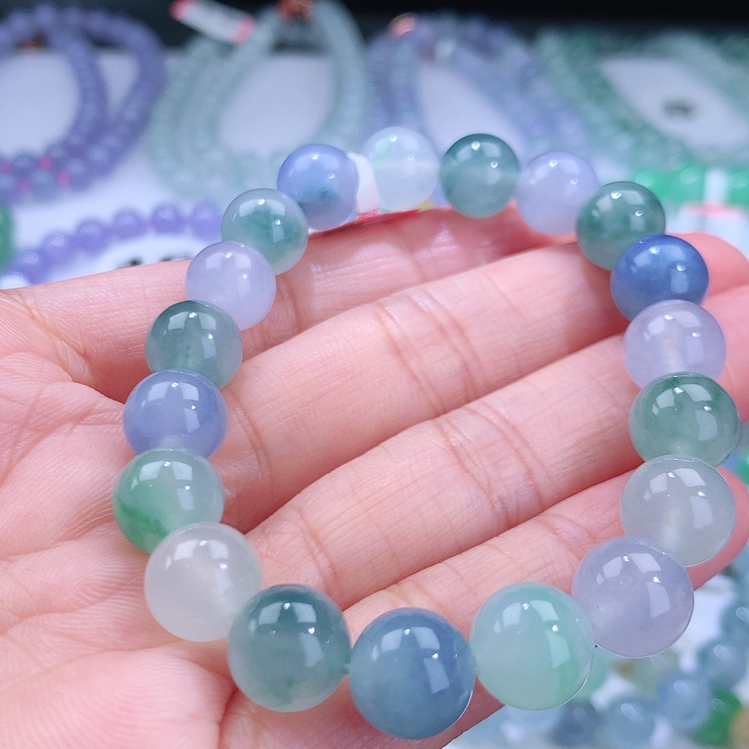 翡翠手链未镶嵌卡10mm