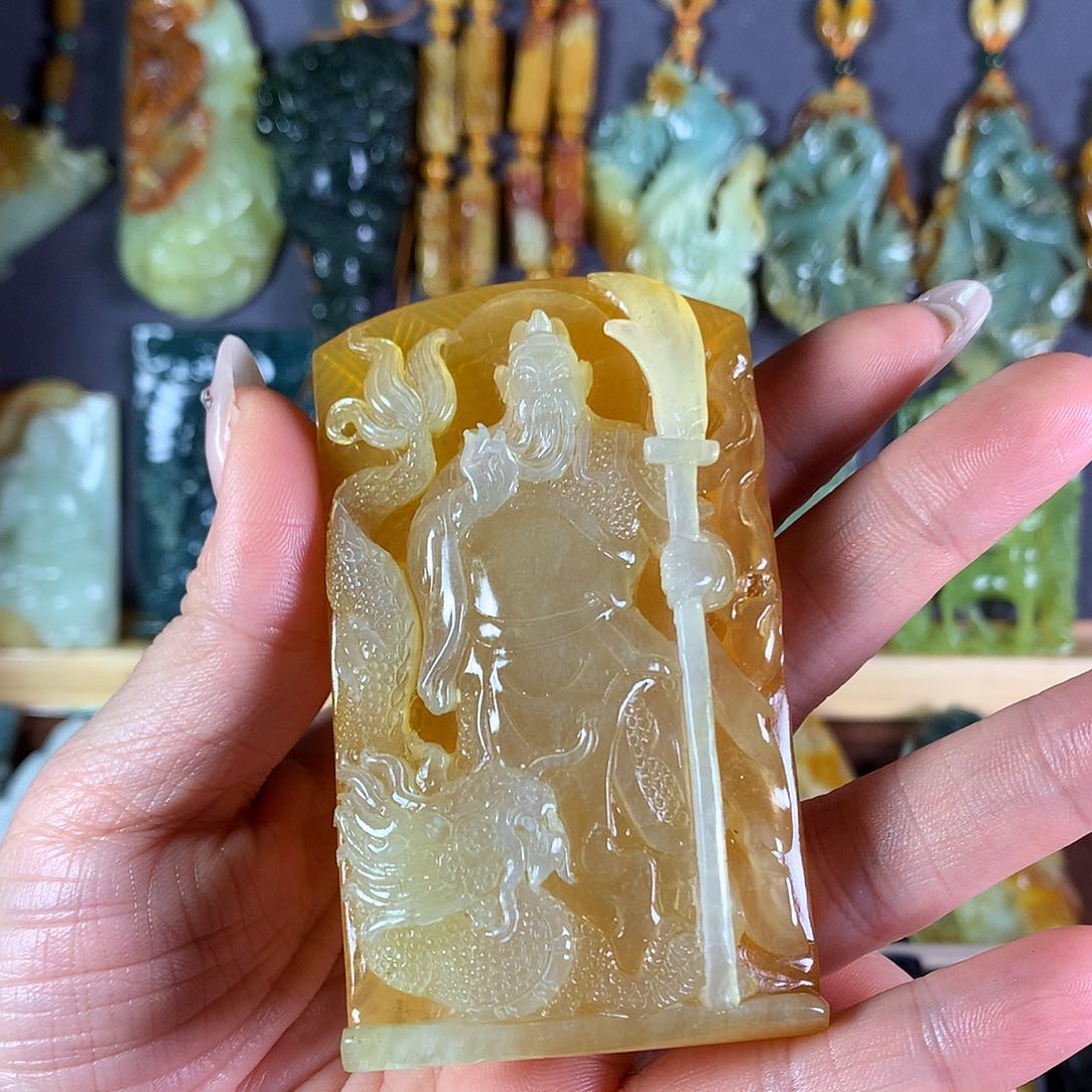 岫玉吊坠(不含链)未镶嵌老****_