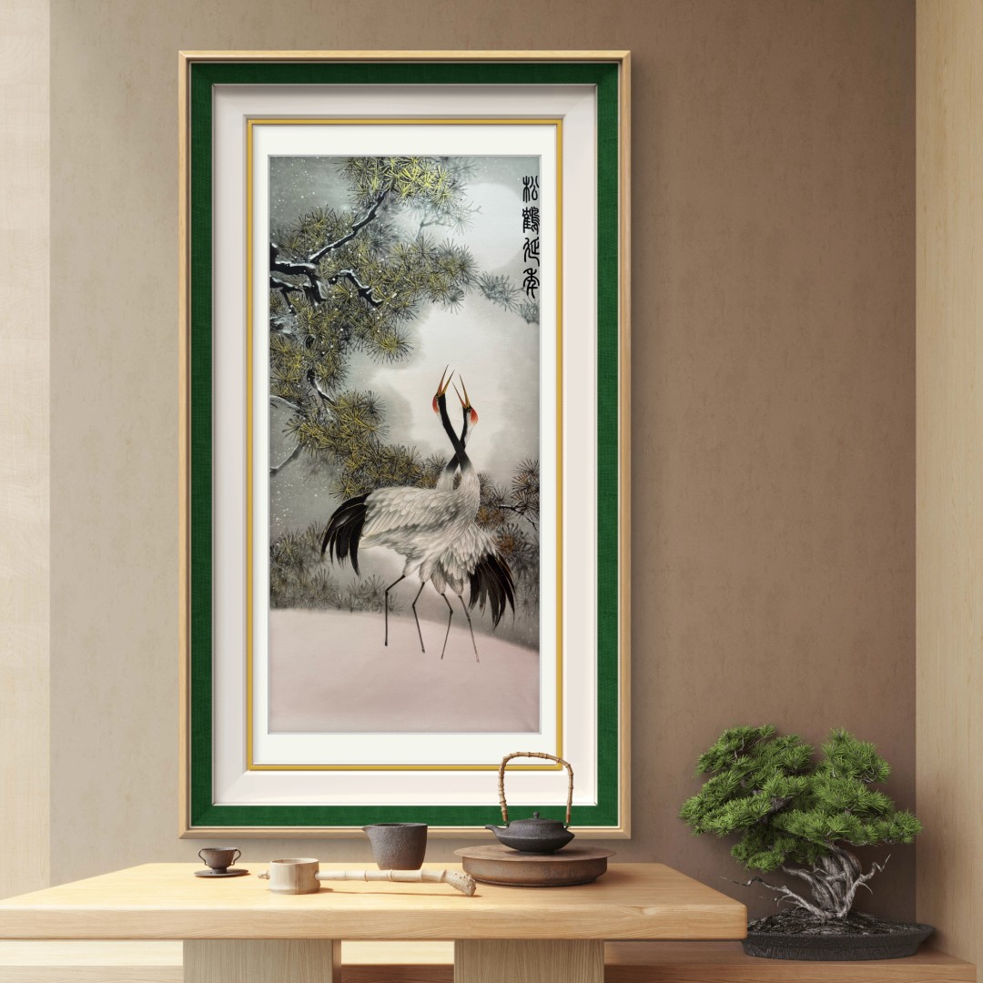 张福恒《松鹤延年》