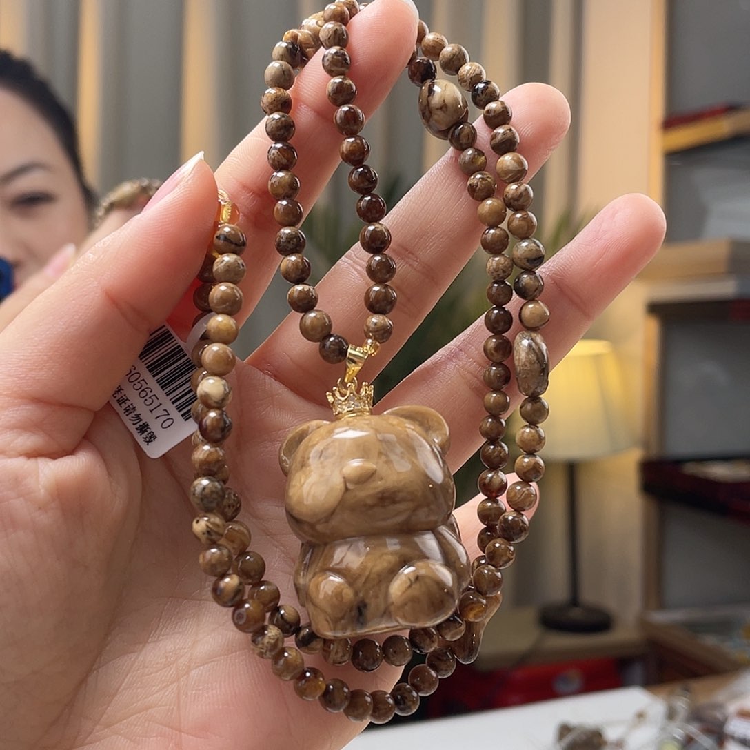 琥珀裸石银S925镀金镶嵌蜜蜡吊坠