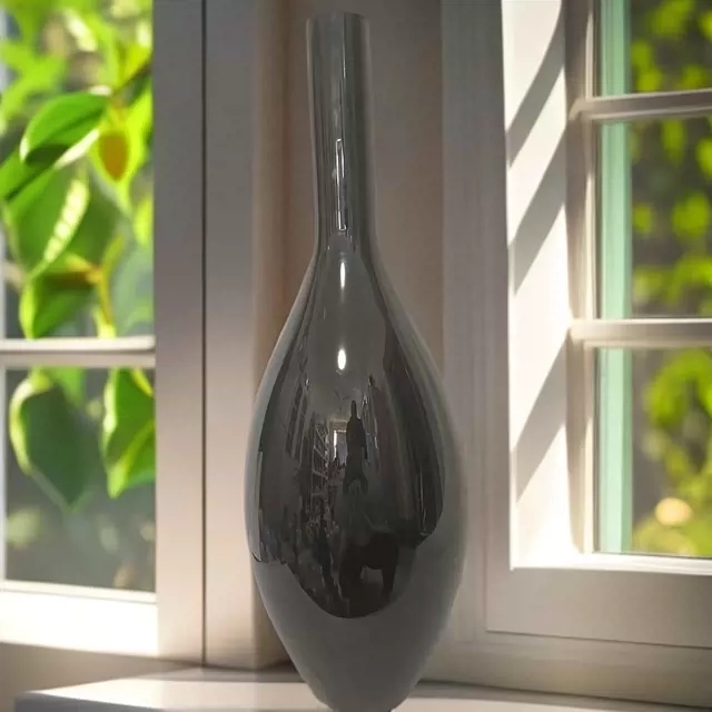 106手工创意时尚摆件玻璃花瓶高65口5.5底径10.5