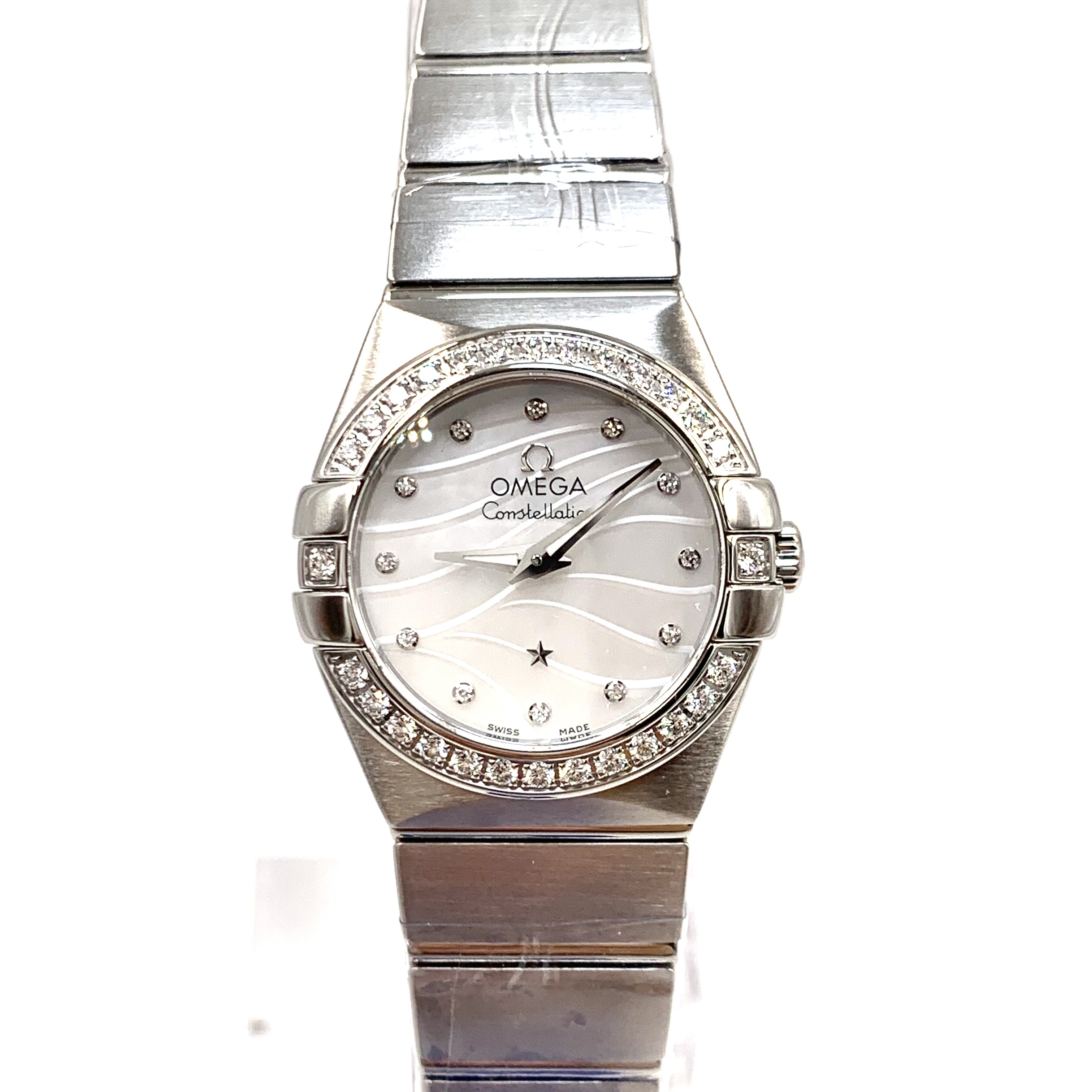 99新 Omega/欧米茄 四代星座/精钢/原镶钻/表径24mm/女表