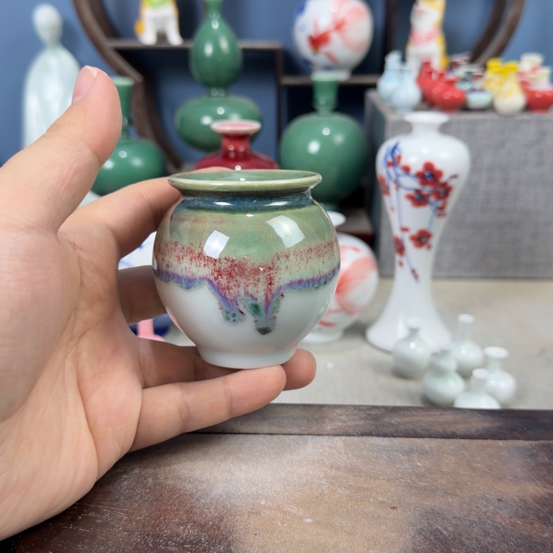 陶瓷手工小花器摆件