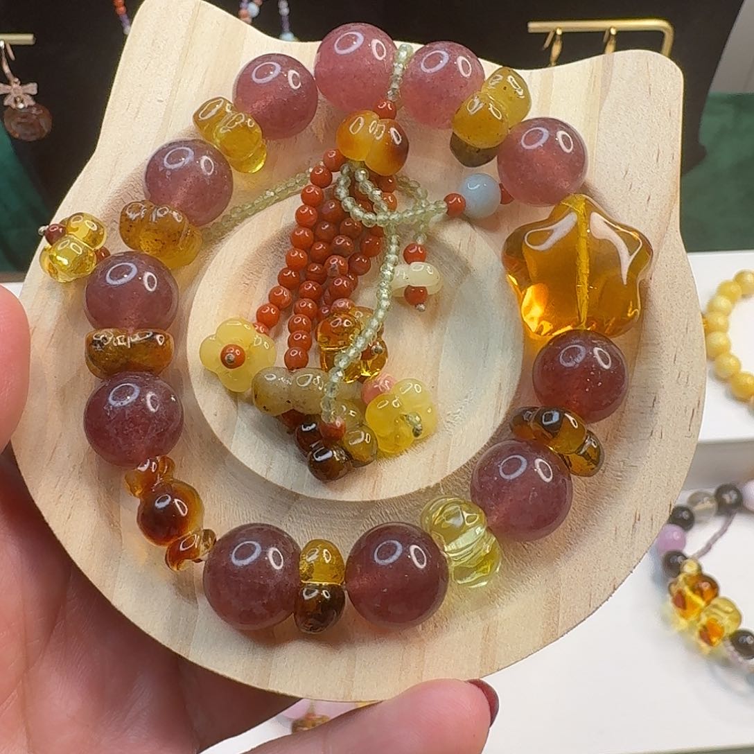 琥珀手链未镶嵌琥珀手串