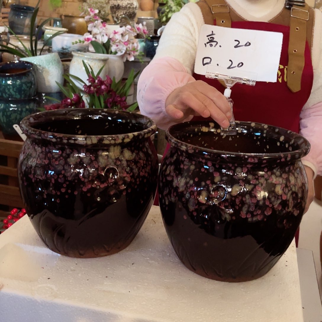 紫砂花盆高度20口径20