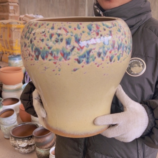 紫砂花盆高28口20—————