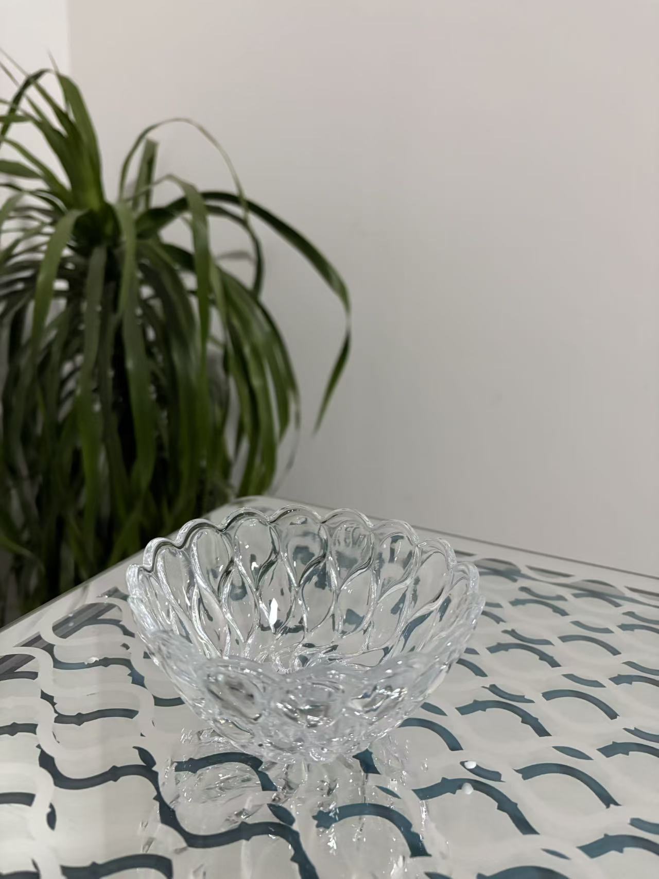 精致水晶玻璃气泡小碗米饭碗蘸料碗