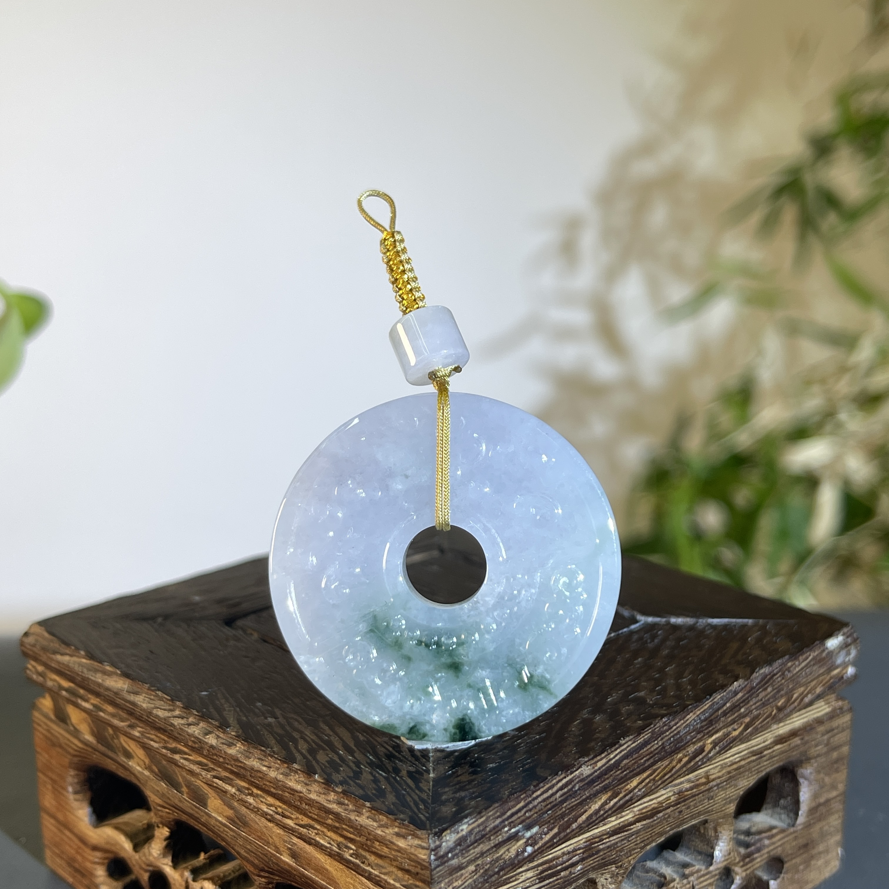 JXB09-44  天然缅甸A货翡翠 平安扣