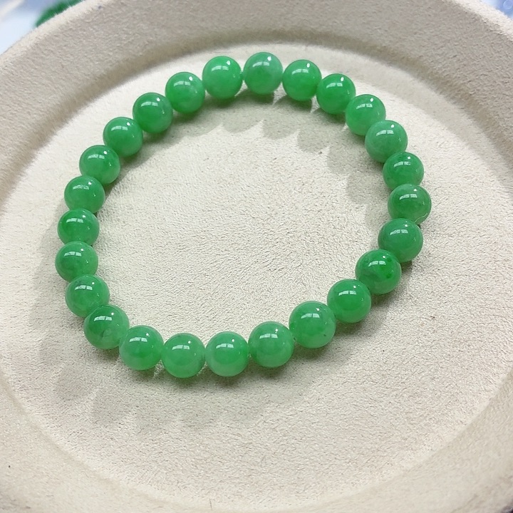翡翠未镶嵌手链天然缅甸翡翠A货卡7➕