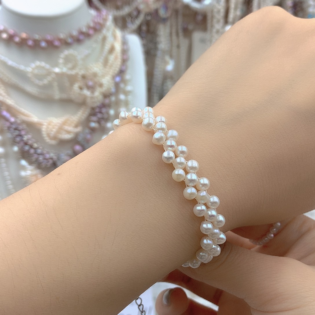 淡水珍珠耳饰银S925镶嵌