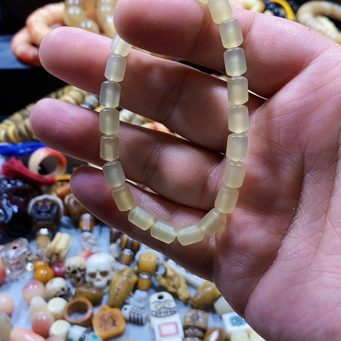 牛骨摆件羊角0.6手串