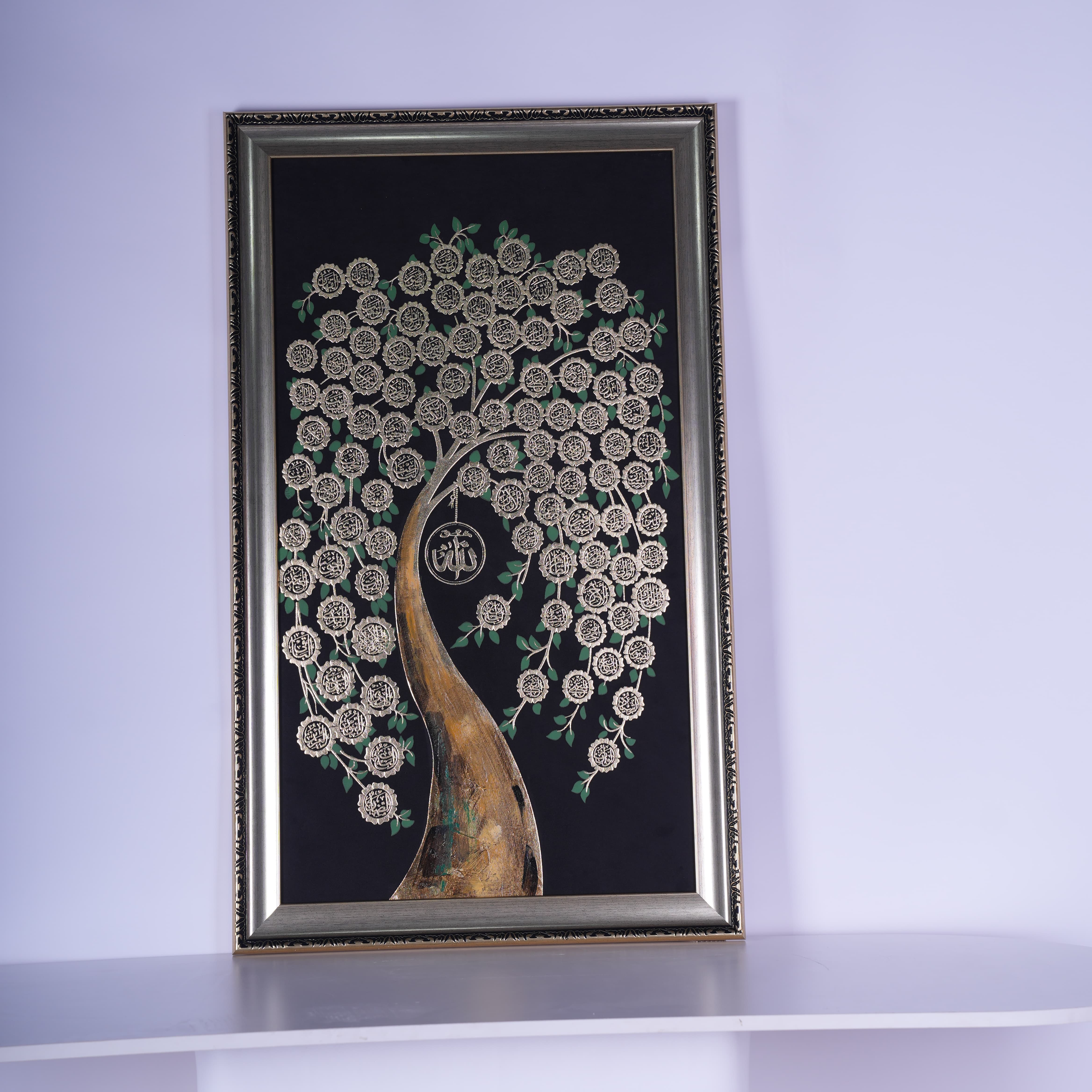 大尺寸高品质绒布烫金带框挂画110cm*66cm
