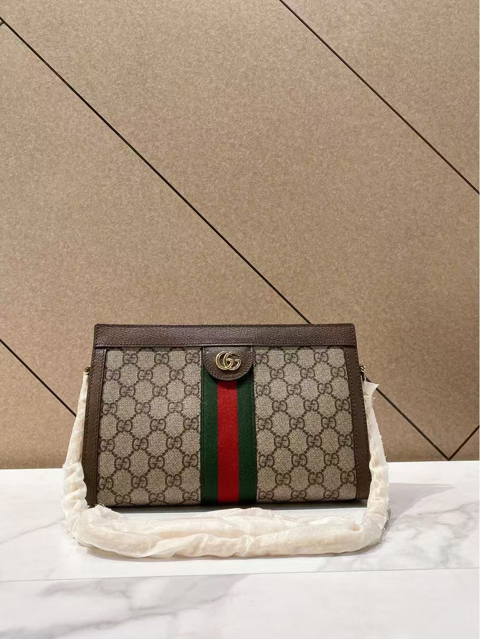 95新 GUCCI/古驰 帝爵奢品/GUCCI/老花夹子单肩包