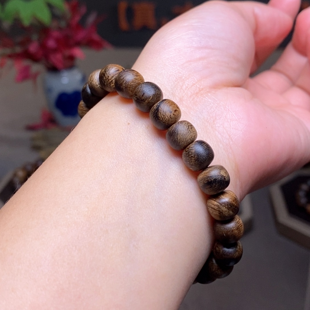 沉香手串越南芽庄瘤疤黄棋楠0.8