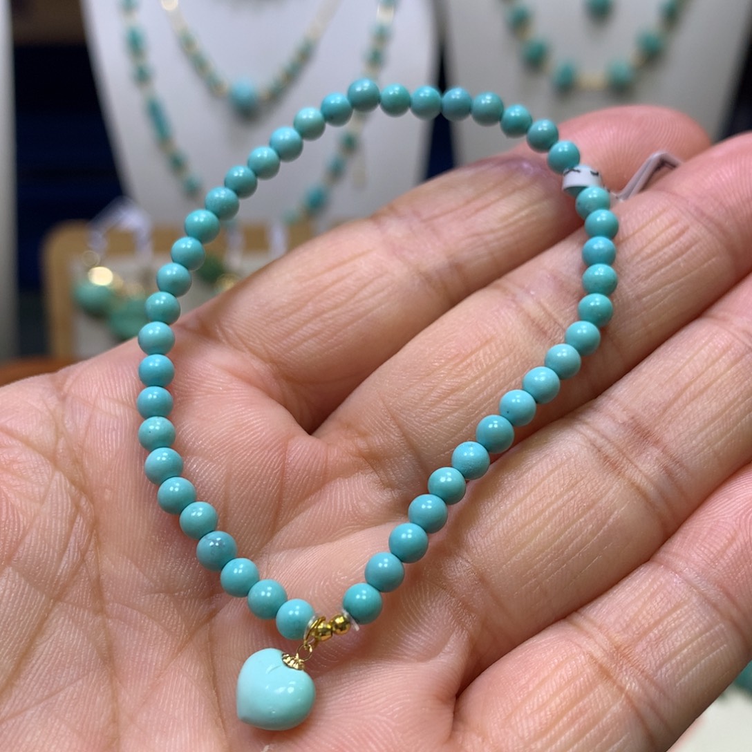 绿松石18K金镶嵌单圈