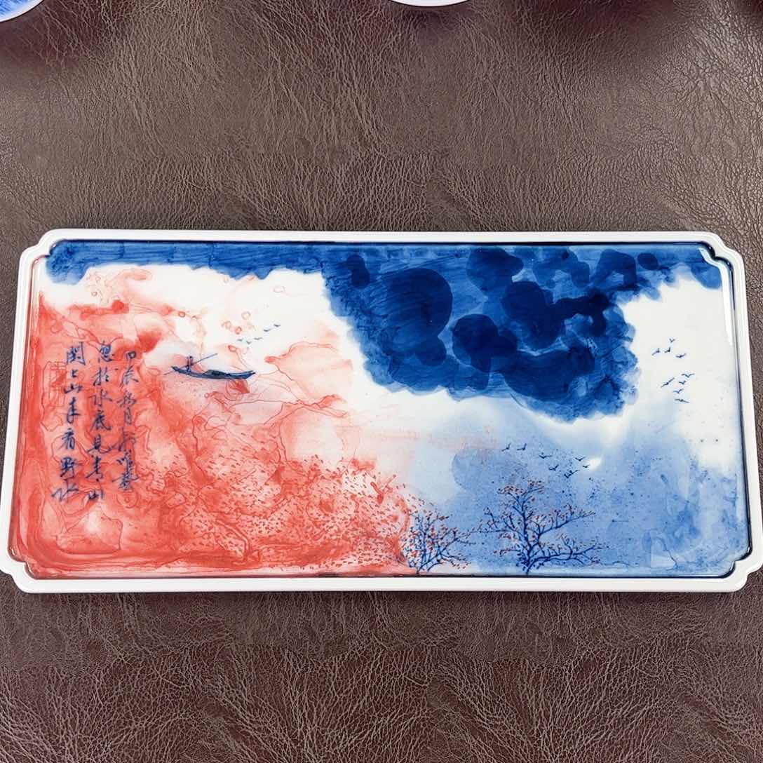 杯手绘高温瓷器瑕疵