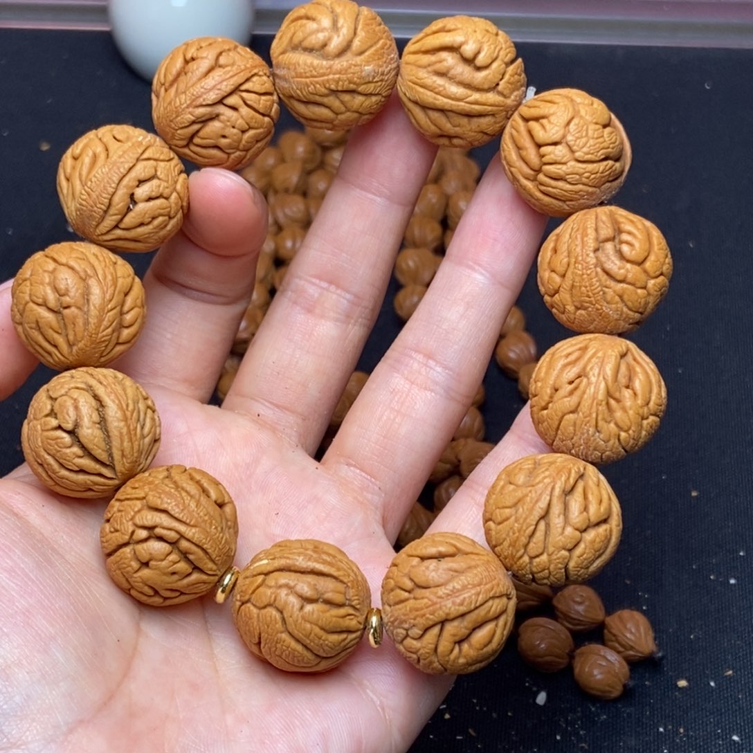 桃核手串秦岭野生龙纹桃核1