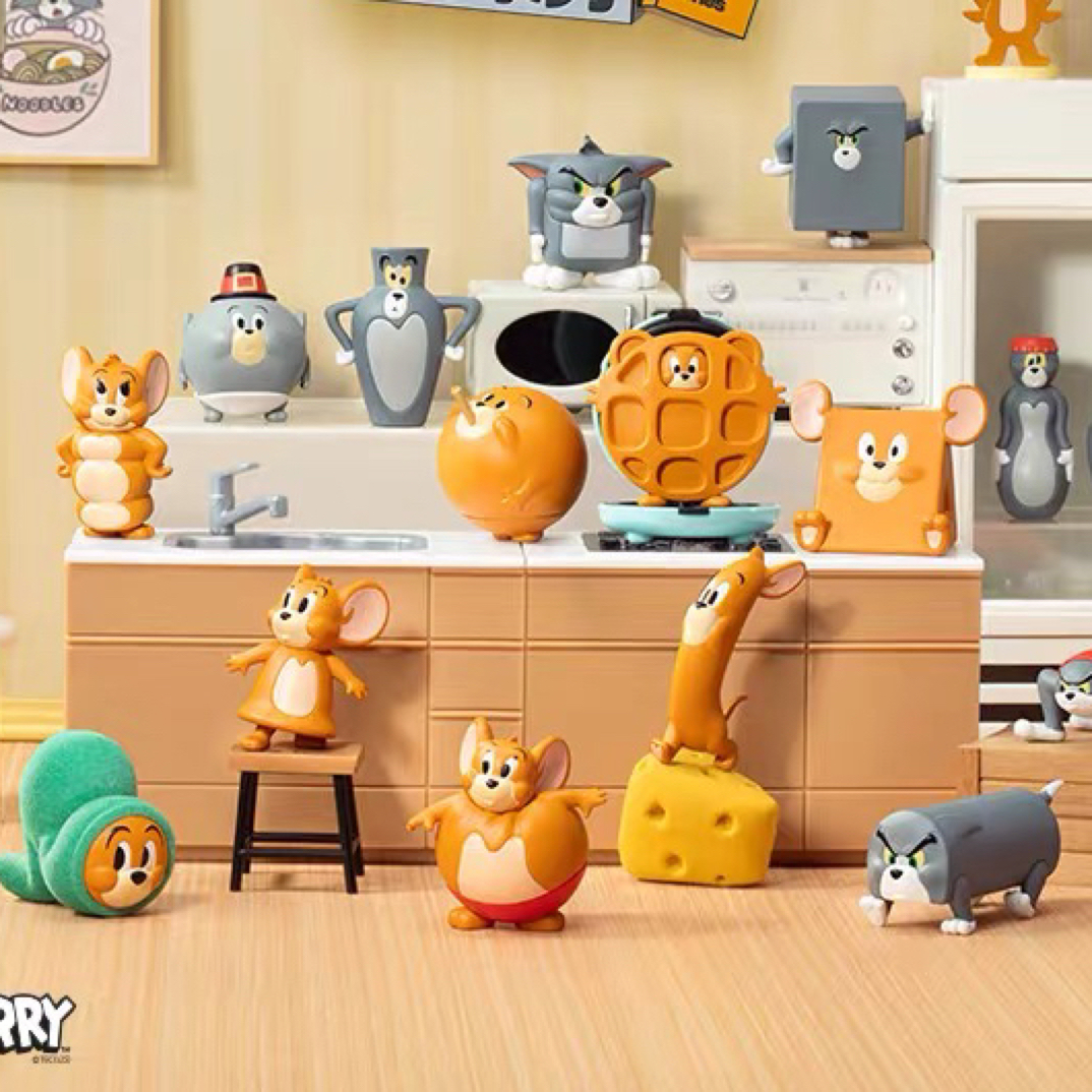 【帮拆】TOM and JERRY猫和老鼠抽象变形盲盒萌粒盲袋潮玩做梦摆件