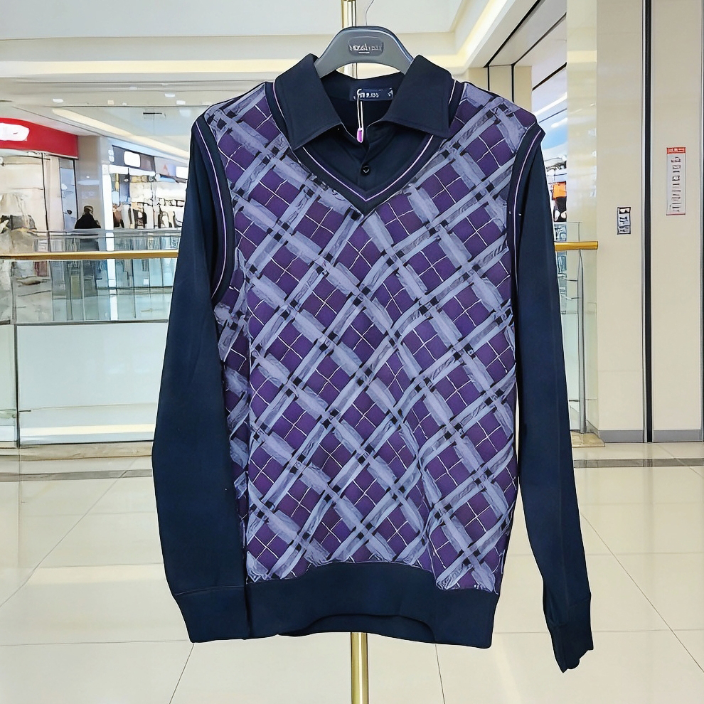 男士加绒保暖提花商务保暖上衣秋季新款亲肤舒适时尚百搭 7161