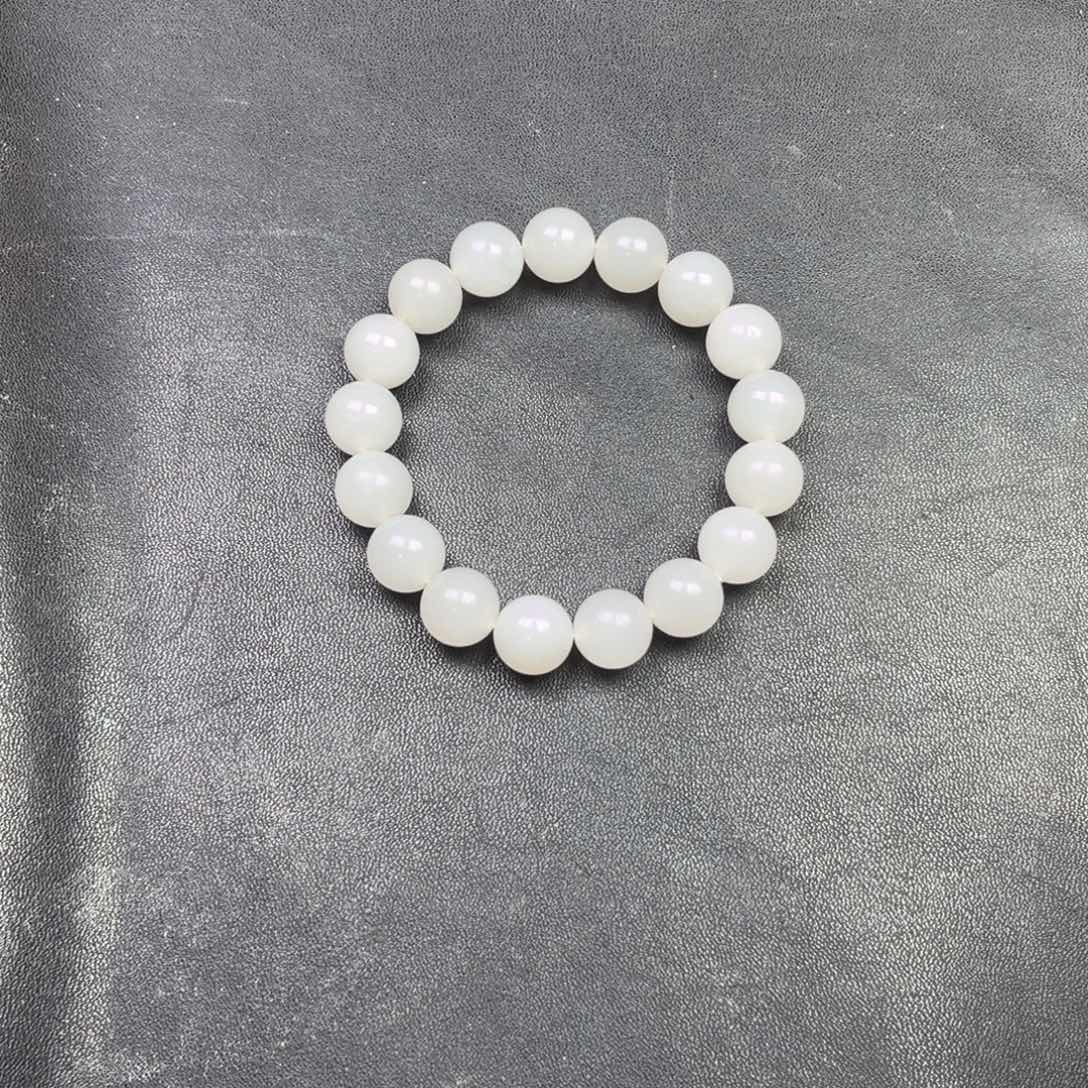 和田玉手链未镶嵌多样性野牛沟羊脂玉卡12货头