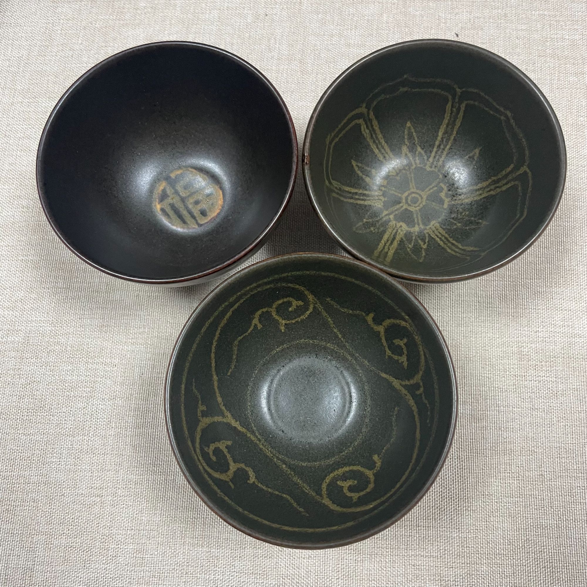 吉州窑纯手工制作彩绘盏