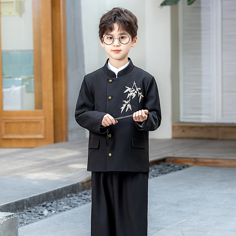 【秋冬上新西装套装】礼服中国风男礼服服装春秋宝宝男童西服大童