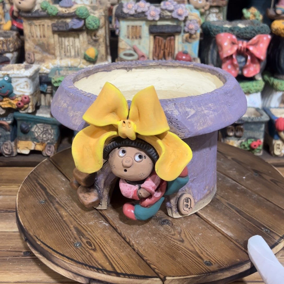 红陶嘻哈多肉花盆