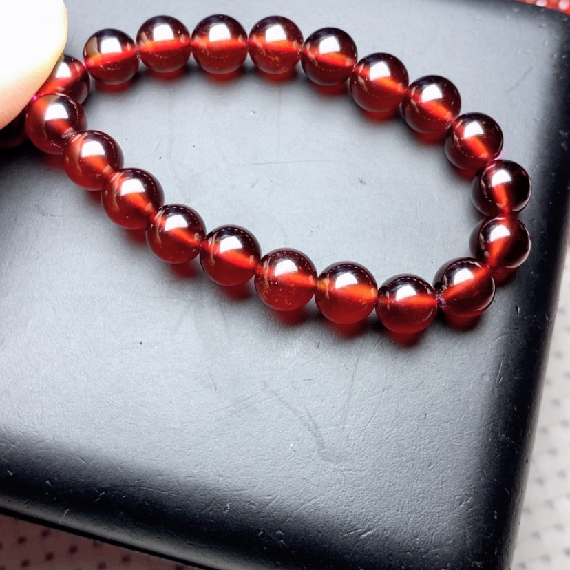 【闪购商品】石榴石手链未镶嵌7.8橙红色毕业级