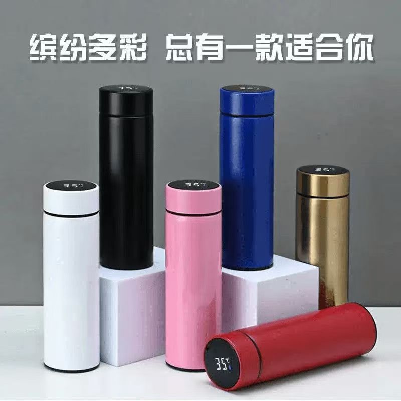 304智能显温测温学生不锈钢便携保温杯男女大容量商务水杯茶杯